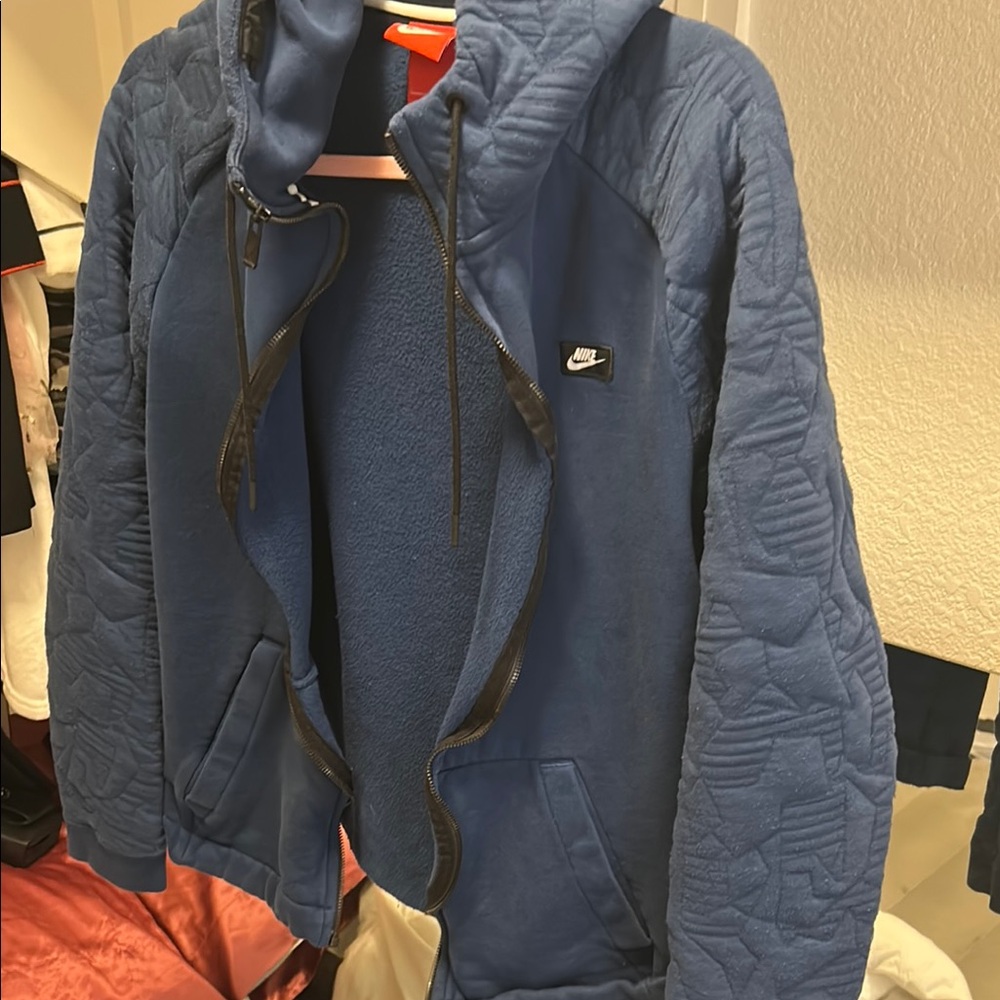 Nike Blue Performance Jacket with Quilted Insulation